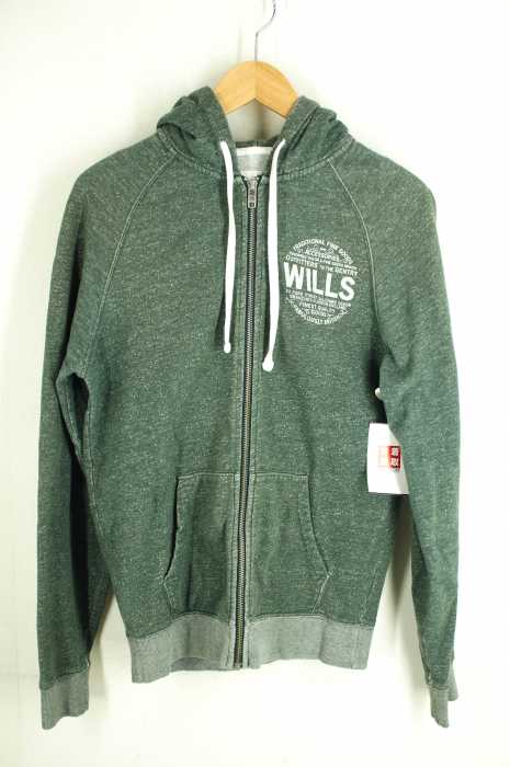 JACK WILLS(ジャックウィルス) ロゴプリント ジップアップパーカー メンズ トップス