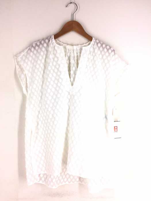 SOULEIADO（ソレイアード） 19SS コットンナイロンジャカード Vネックプルオーバー レディース トップス