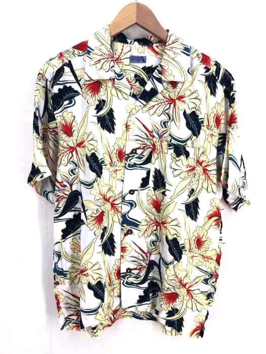 USED古着（ユーズドフルギ） LIVING ISLAND レーヨンアロハシャツ メンズ トップス