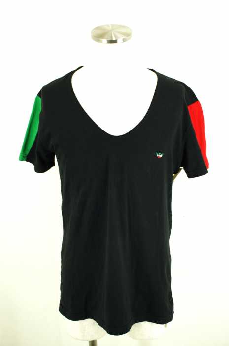 EMPORIO ARMANI （エンポリオアルマーニ） ワンポイントプリントVネックTシャツ メンズ トップス