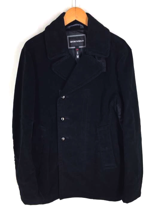 EMPORIO ARMANI(エンポリオアルマーニ) ライダース調 素材切替 スエード コート ジャケット メンズ アウター