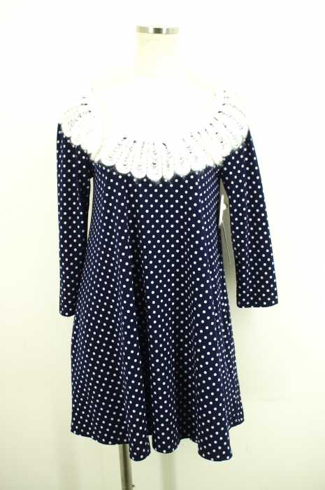 bonica dot （ボニカドット） 襟切替ドットワンピース レディース ワンピース