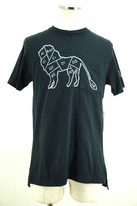 Engineered Garments （エンジニアードガーメンツ） 胸ポケットライオンプリントTシャツ メンズ トップス