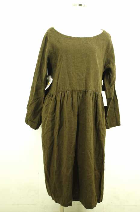 bisque by nest robe（ビスクバイネストローブ） 13AW　バックボタンフレアリネンロングワンピース レディース ワンピース