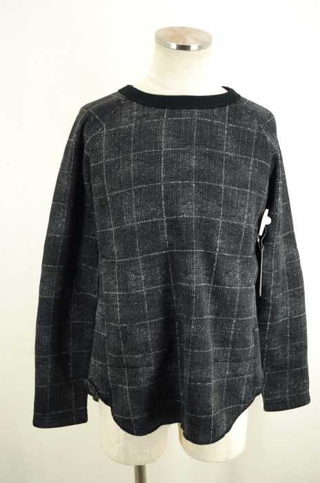 MR.OLIVE（ミスターオリーブ） WINDOWPANE REVERSE FLEECE 裏フリースプルオーバー メンズ トップス