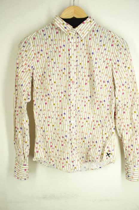 Paul Smith BLACK LABEL （ポールスミスブラックレーベル） ストライプ柄シャツ フラワー レディース トップス