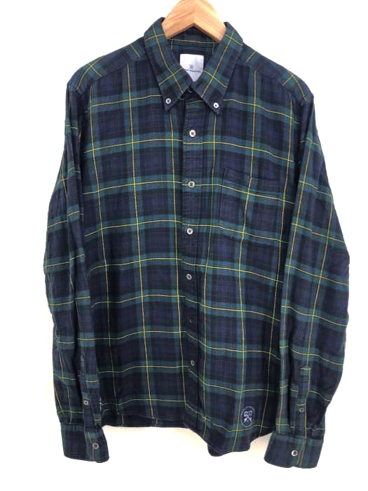uniform experiment（ユニフォームエクスペリメント） BACK PRINT FLANNEL CHECK B.D SHIRT メンズ トップス