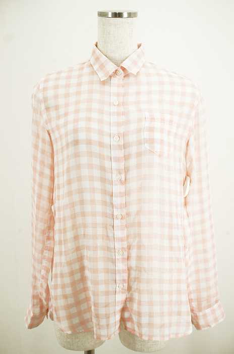 LOWRYS FARM (ローリーズファーム) チェック柄シフォンシャツ レディース トップス
