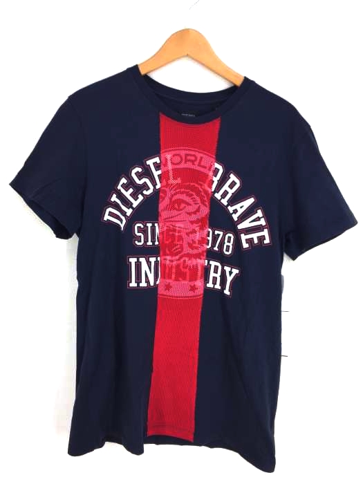 DIESEL(ディーゼル) パッチメッシュプリントTシャツ メンズ トップス