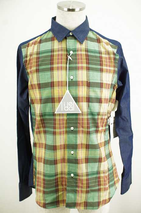 individualized shirts×lideal （インディヴィジュアライズドシャツ×リディアル） チェック切替ボタンシャツ メンズ トップス