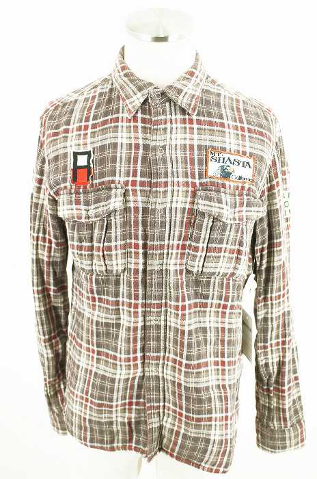 Levi's （リーバイス） ミリタリーワッペン付きチェックボタンシャツ メンズ トップス