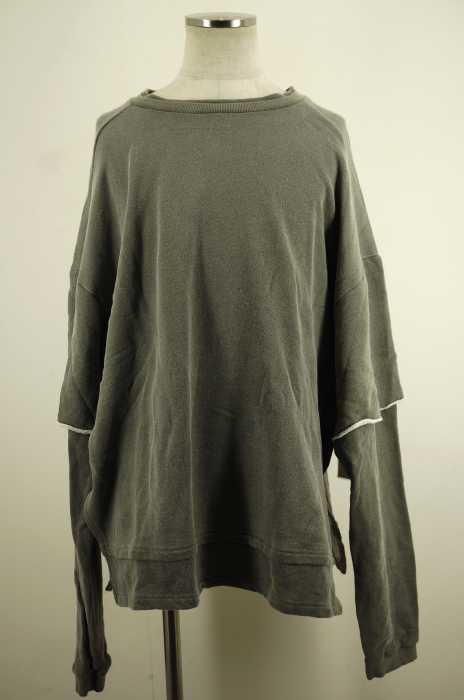 WHITELAND BLACKBURN （ホワイトランドブラックバーン） 16SS Pigment Sweat ピグメント加工レイヤードビッグスウェット メンズ トップス