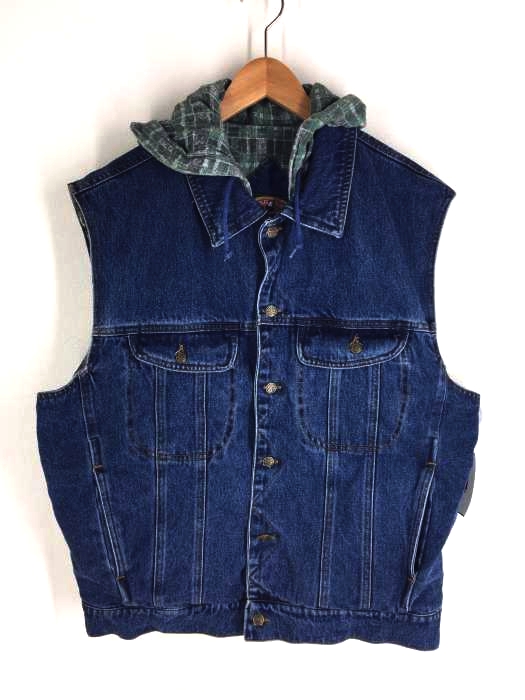 EAGLES RIDGE OUTFITTERS（フルギ） ノースリーブデニムパーカージャケット メンズ アウター