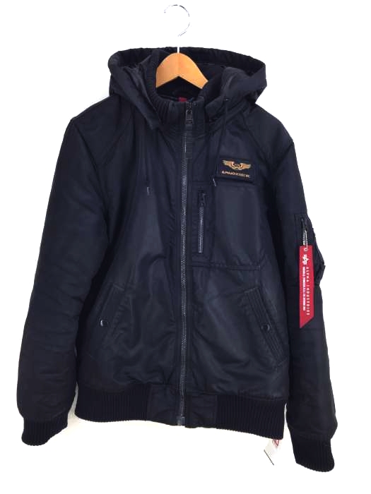 ALPHA INDUSTRIES（アルファインダストリーズ） フーデッドリブジャケット メンズ アウター