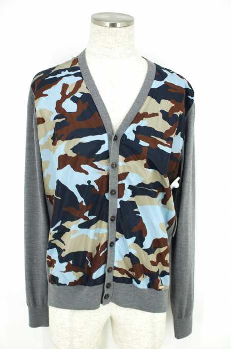 DSQUARED2 （ディースクエアード） 14SS　カモ柄切替カーディガン メンズ トップス