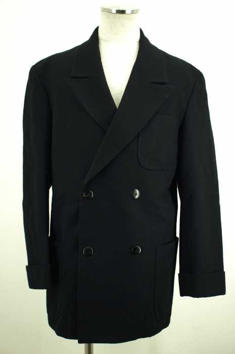 Yohji Yamamoto POUR HOMME (ヨウジヤマモトプールオム) ワイドシルエットダブルブレストチェスターコート メンズ アウター
