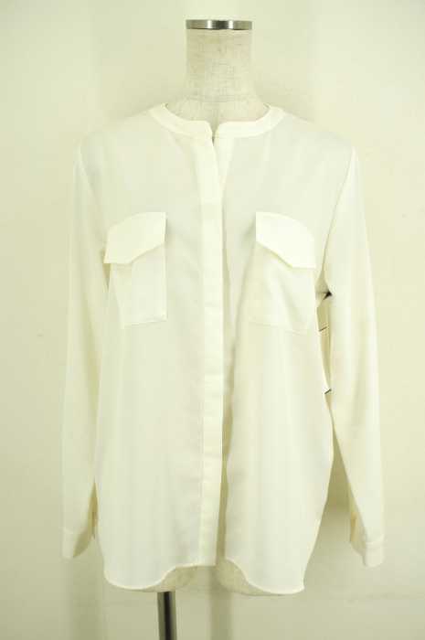 NATURAL BEAUTY BASIC （ナチュラルビューティーベーシック） 16SS スタンドカラー比翼ブラウス レディース トップス
