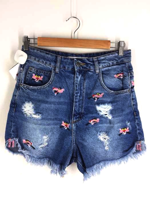 ZARA Trafaluc collection(ザラトラファルクコレクション) ピンクパンサー刺繍ショーパン レディース パンツ