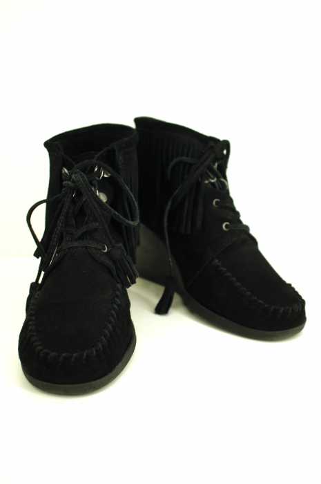 Minnetonka (ミネトンカ) スウェードフリンジブーツ レディース シューズ