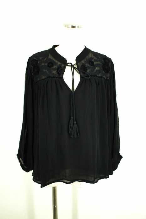ZARA BASIC (ザラベーシック) レース切り替えドルマンシフォントップス レディース トップス