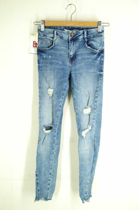 Zara ザラ スキニーカットオフデニム ストレッチ レディース パンツ ブランド古着買取販売バズストア