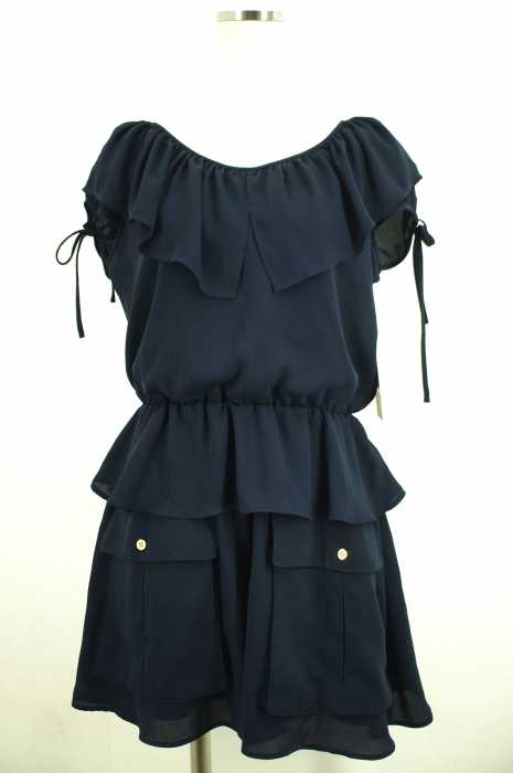 Xmiss （） シフォンフリルサロペットパンツ レディース ワンピース