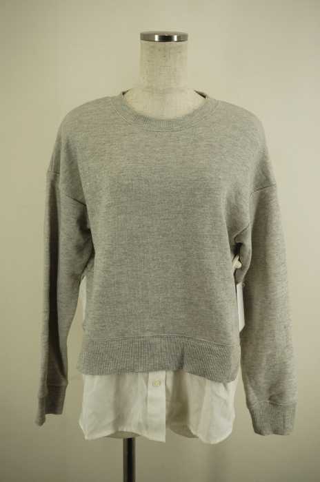w closet （ダブルクローゼット） シャツドッキングスウェットプルオーバー レディース トップス