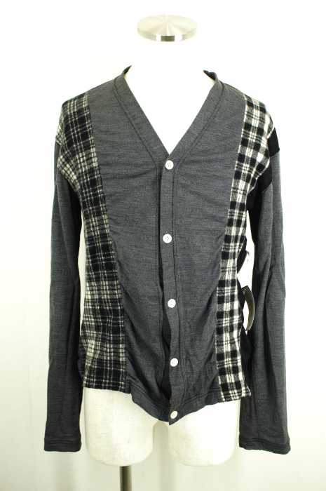 COMME des GARCONS HOMME (コムデギャルソンオム) AD2011 異素材切替カーディガン メンズ トップス