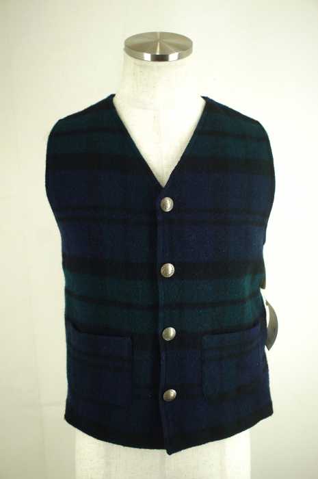 Johnson Woolen Mills （ジョンソンウーレンミルズ） ウール混ベスト コンチョボタン メンズ トップス