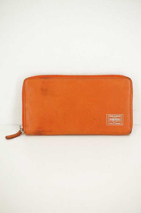 HEAD PORTER (ヘッドポーター) CALVI カルヴィ レザーラウンドジップ長財布 メンズ ファッション雑貨