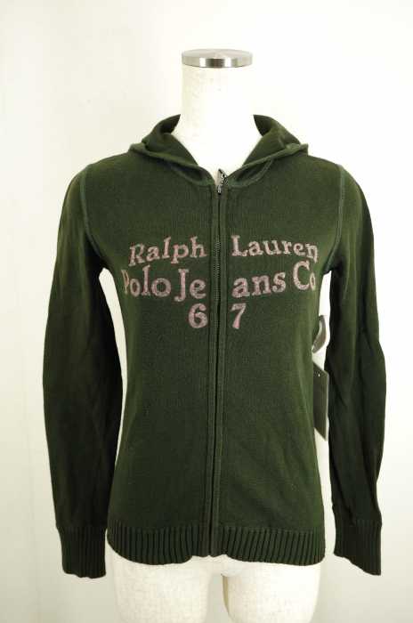 POLO JEANS COMPANY RALPH LAUREN (ポロジーンズカンパニーラルフローレン) リブ切替ロゴジップアップパーカー レディース トップス