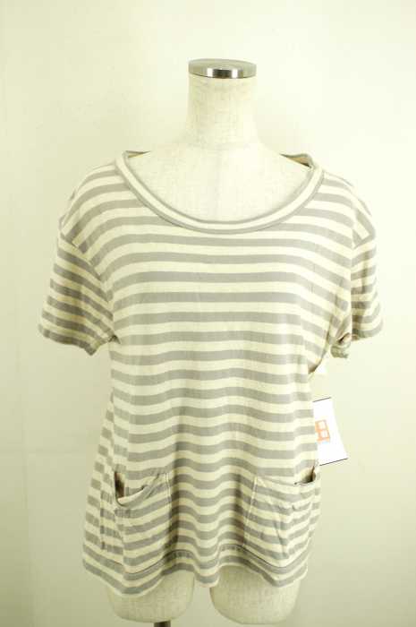 MARGARET HOWELL (マーガレットハウエル) ボーダーポケットTシャツ レディース トップス