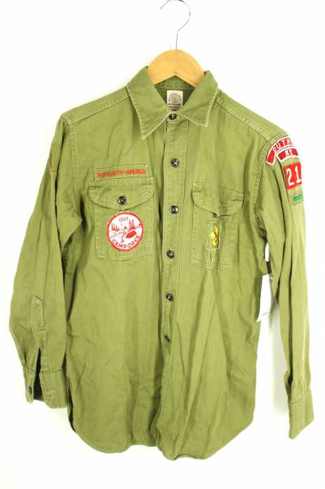 BOY SCOUTS OF AMERICA(ボーイスカウトオブアメリカ) ワッペン ダメージ加工 メンズ トップス
