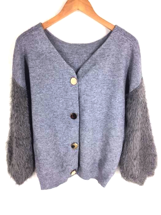 Torrazzo Donna（トラッゾドンナ） 袖シャギー カーディガン レディース トップス