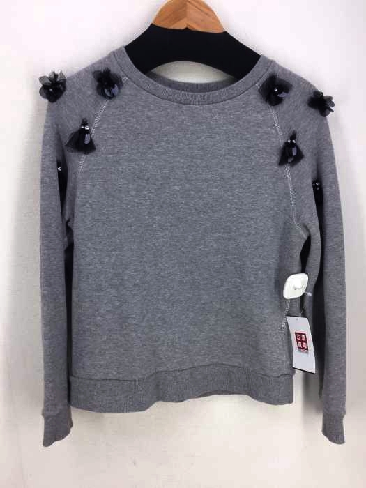 LANVIN en Bleu(ランバンオンブルー) ビジューフラワートレーナー レディース トップス