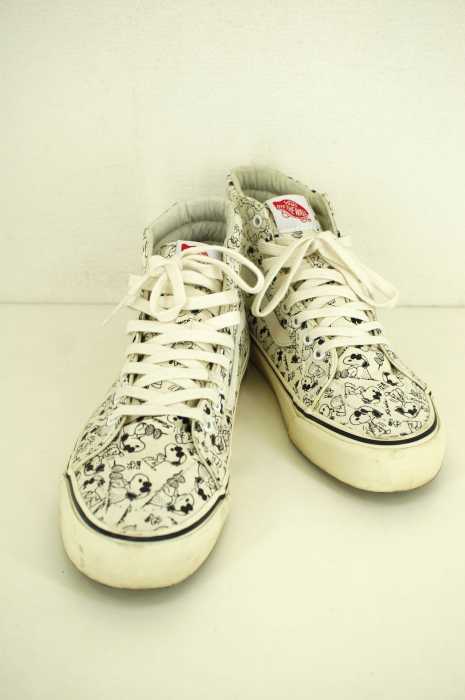 VANS × PEANUTS （バンズ × ピーナッツ） スケートハイ　キャラクター総柄ハイカットスニーカー メンズ シューズ