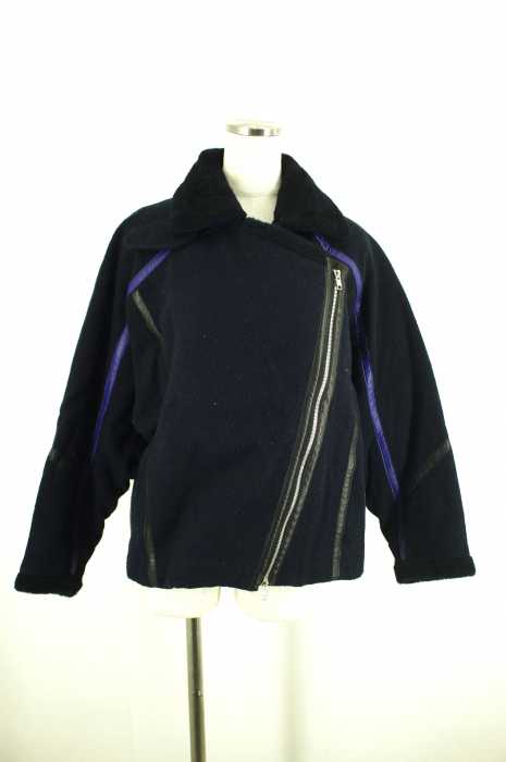 Paul Smith （ポールスミス） カウレザー切替ジップアップショートコート レディース アウター