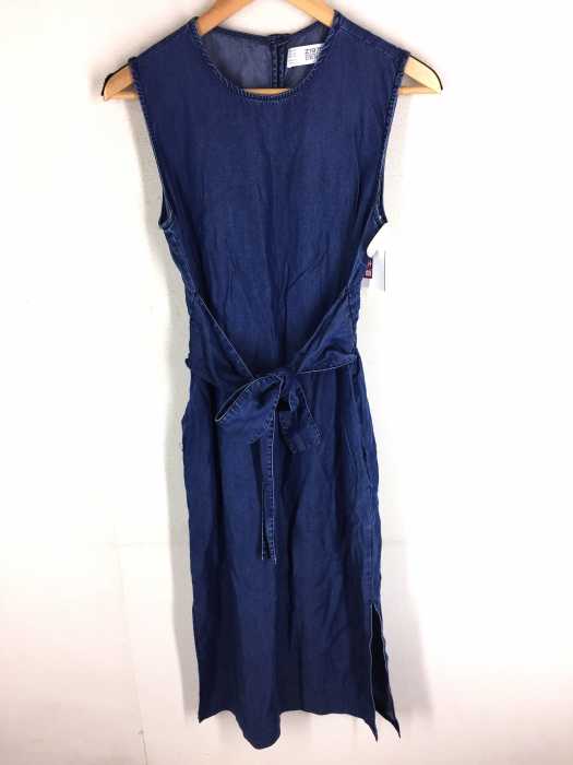 ZARA BASIC COLLECTION （ザラベーシックコレクション ） テンセル サイドスリットノースリーブワンピース レディース ワンピース