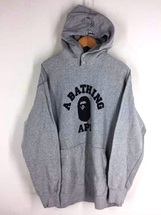 A BATHING APE(アベイシングエイプ) スナップボタンプリントプルオーバーパーカー メンズ トップス