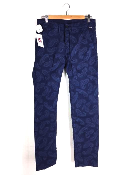 Pretty Green（プリティグリーン） ペイズリープリント スリムストレートチノパン メンズ パンツ