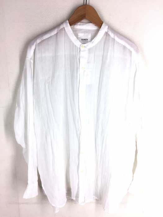 ARMEN(アーメン) シングルガーゼバンドカラーシャツ レディース トップス