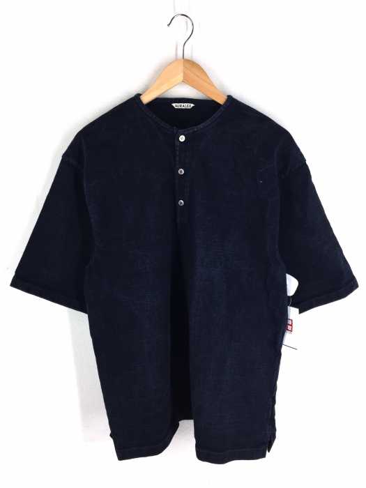 AURALEE （オーラリー） STAND UP HENLEY NECK TEE メンズ トップス