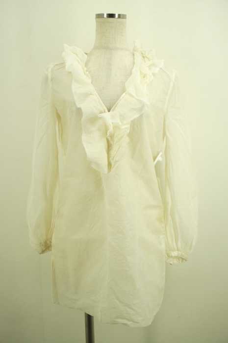 Sacai （サカイ） 異素材切替フリルシャツワンピース レディース トップス