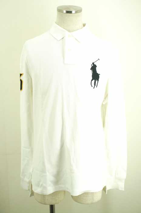 Polo by RALPH LAUREN （ポロバイラルフローレン） CUSTOM FIT　ビックポニー刺繍長袖ポロシャツ メンズ トップス