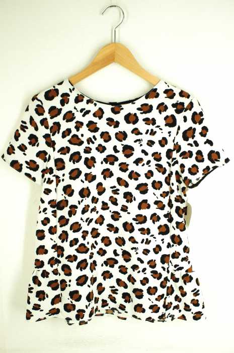 ZARA BASIC (ザラベーシック) ヒョウ柄ブラウス ペプラムトップス レディース トップス