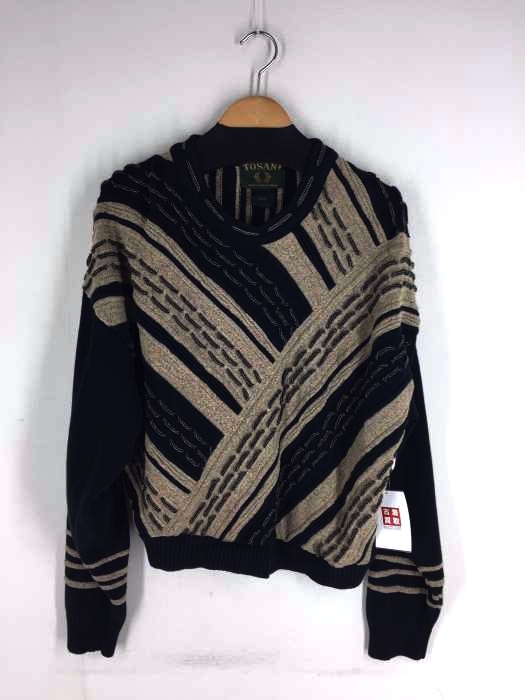 TOSANI(トサニ) 3D刺繍 デザインニットセーター メンズ トップス