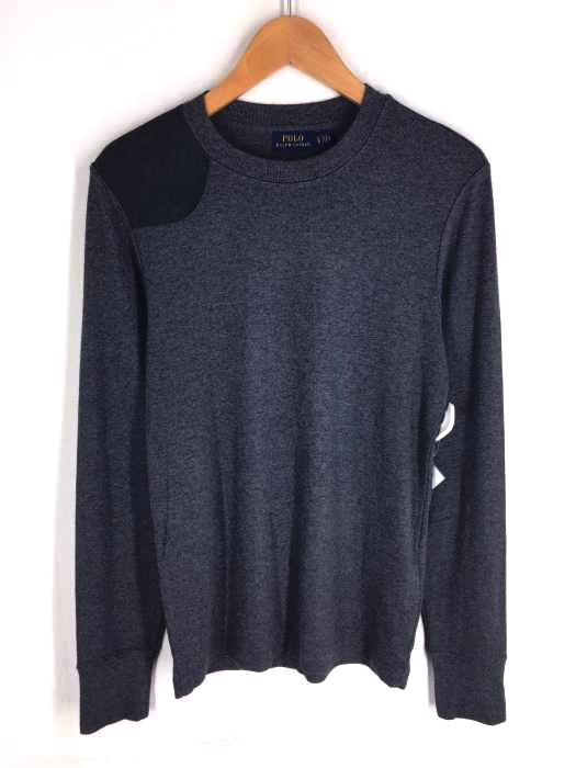 POLO RALPH LAUREN(ポロラルフローレン) シープレザーパッチショルダーセーター メンズ トップス