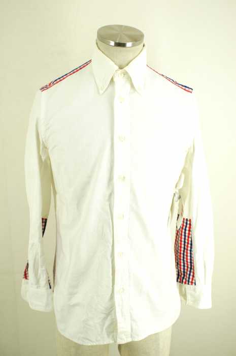 eYe JUNYA WATANABE COMME des GARCONS MAN×BROOKS BROTHERS  （アイジュンヤワタナベコムデギャルソンマン×ブルックスブラザーズ） チェック柄AD2008 切り替えオックスフォードボタンダウンシャツ メンズ トップス