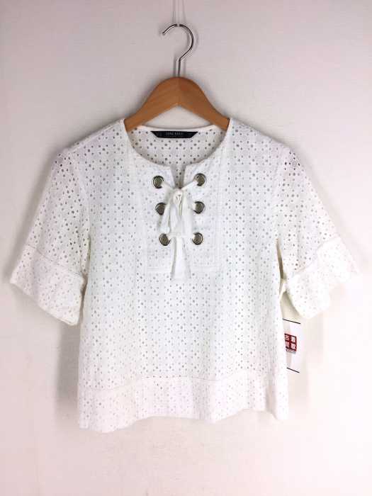 ZARA BASIC（ザラベーシック） フロントレースアップトップス レディース トップス
