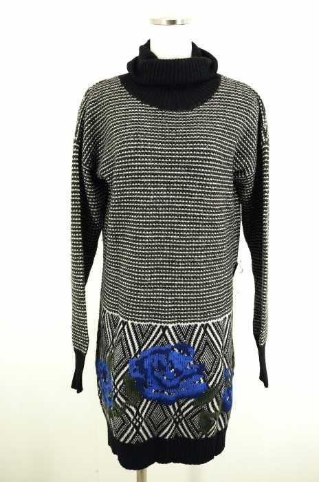MAX MARA （マックスマーラ） ローズ刺繍タートルネックニットワンピース レディース ワンピース